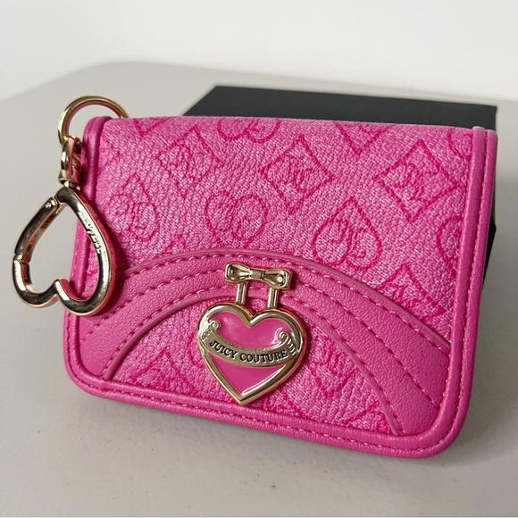 Juicy Couture Handbags - Juicy Couture Hot Pink Bi-Fold Card Holder Wallet